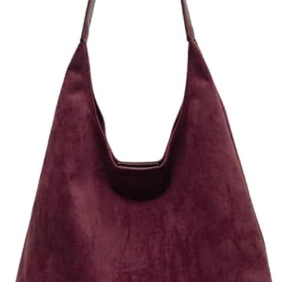 Suede Tote Bag Women Large Capacity Fashionable Shoulder Handbag - Picture 1 of 7